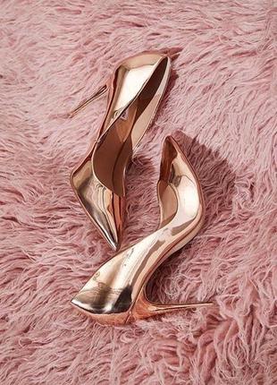 Туфли розовое золото