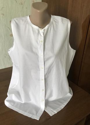 Біла блузка без рукавів savile row company
