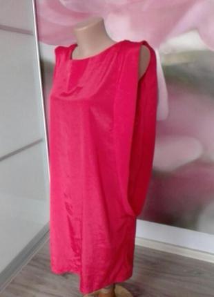 Красное шелковое платье от vero modа