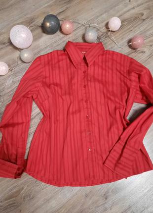 Винтажная красная  рубашка,  базовая рубашка