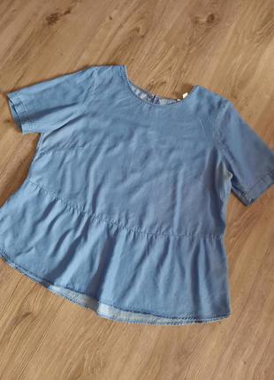 Джинсова блузка, сорочка великого розміру