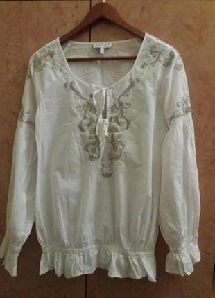 Белая  брендовая  блуза -подарок при покупке  3-х вещей из руб...
