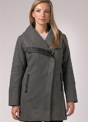 Срочно! новое пальто шерсть тёплое очень m l 44 46 48 серое чё...