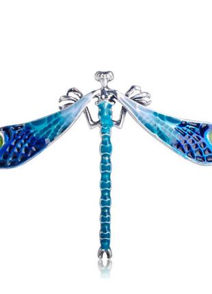 Брошь стрекоза с синими крыльями brbf111770