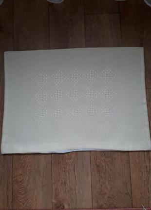 Наволочка с вышивкой мережка белая винтаж декор интерьер хлопок