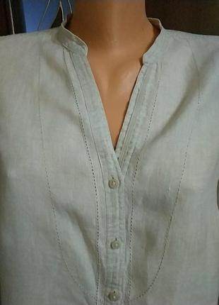 Фірмова блуза льняна блузон туніка сорочка льон.