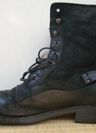 Зимние ботинки на цигейке. натуральная кожа+натуральный нубук