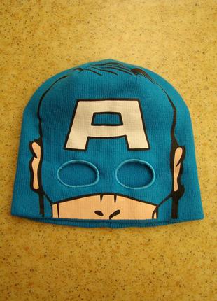 Шапка-напівмаска супергерой капітан америка/ marvel