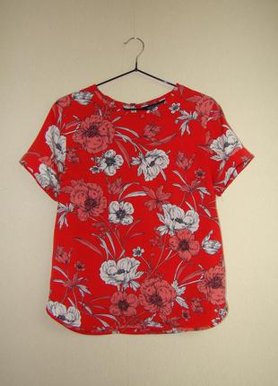 Футболка-блуза с флористическим принтом - маки dorothy perkins