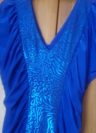 Платье новое стрейчевое по фигуре яркое синее
