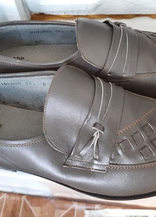 Польские новые кожанные туфли 41 обувь летня мужская обувь