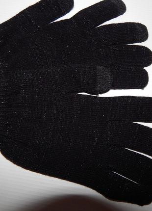 Перчатки женские трикотажные с люрексом сенсорные р.S (6) 076P...