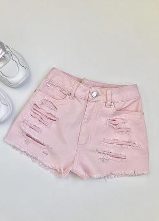 Шорти джинсові рожеві