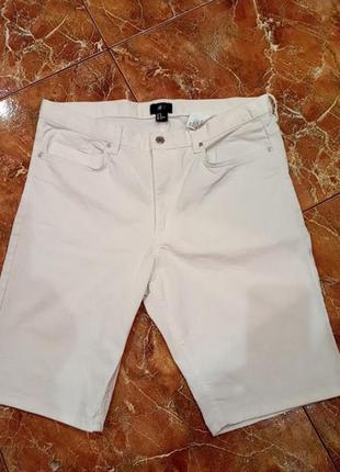 Білі джинсові шорти h&m
