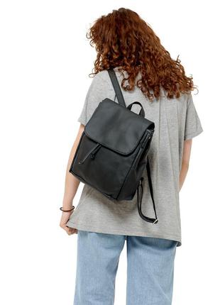 Женский стильный городской  черный рюкзак