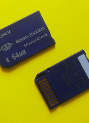 Карта памяти Sony Memory Stick Pro Duo 64 mb для фото камеры