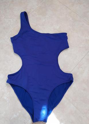 Купальник с вырезами синий , h&m, 36(42-44)