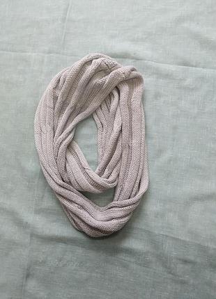 Хомут шарф жіночий теплий зручний в'язаний