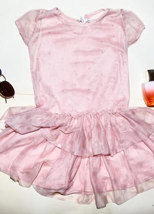 Платье с сеткой dressed to party  для девочки 3-4 года, 98-104 см