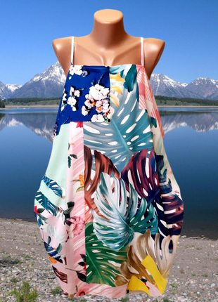 Красочный пляжный сарафан asos, или домашнее платье оверсайз, ...