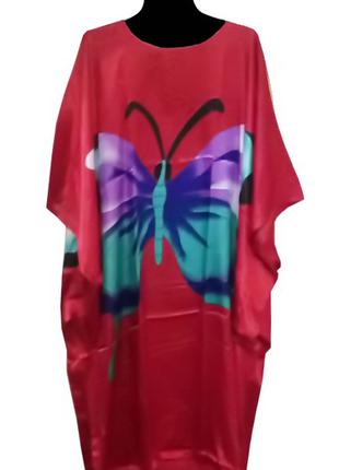 Шелковое платье кимоно бабочка
