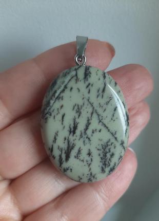 Кулон дендро агат,  натуральный камень
