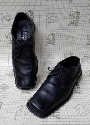 Modern classic мужские туфли кожа черные квадратный носок 42 р...