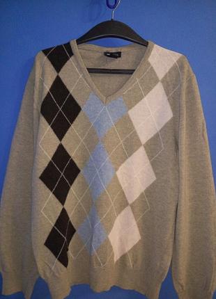 Актуальный плотный шерстяной свитер шведского бренда h&m logg ...