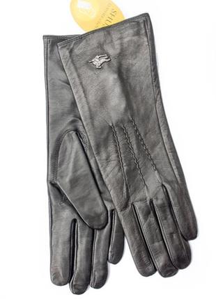 Женские кожаные удлиненные перчатки