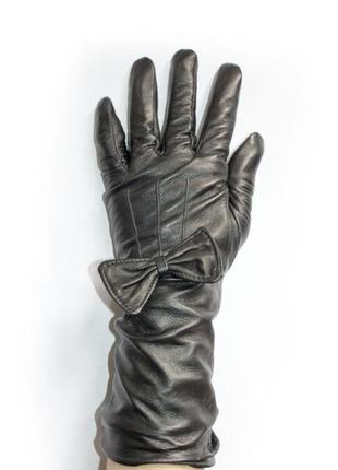 Женские кожаные  перчатки длинные 340мм