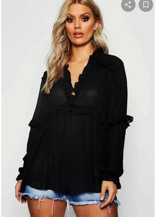 Новая шифоновая блузка boohoo размер 18