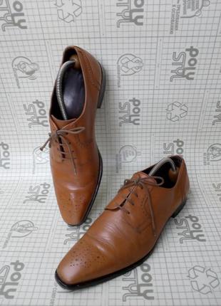 Adolfo carli италия туфли кожа светло-коричневые 42 р 28 см