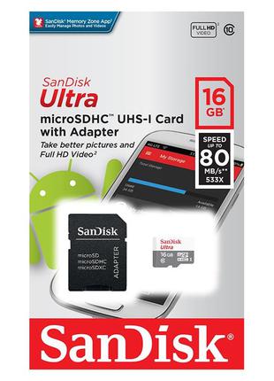 Карти пам'яті microSD Kingston/Transcend/SanDisk (16/32 Гб)
