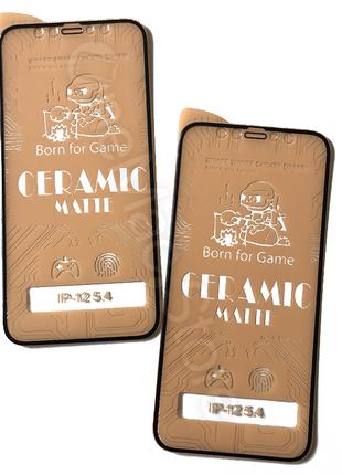 Керамическое защитное стекло для Iphone 12 mini (матовое/игровое)
