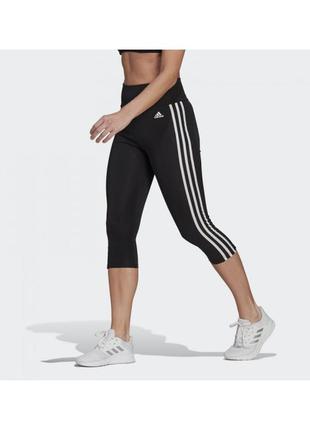 Серые спортивные лосины леггинсы капри adidas