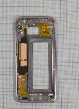 Рамка модуля Samsung Galaxy S7 Edge G935 срібна (Original) б/в.