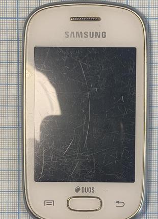 Дисплей (модуль) Samsung S5282 з сенсором та рамкою, білий, Or...