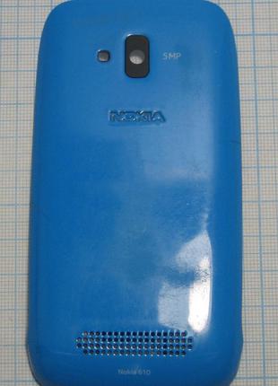 Задня кришка для Nokia 610 синя б/в