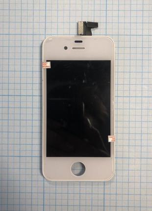 Дисплей (модуль) Apple iPhone 4S з сенсором та рамкою, білий, ...