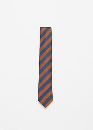 Чоловічий галстук в полоску із шовка