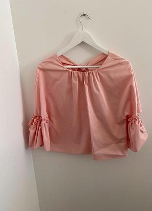 Розовая блуза котон хлопок  zara