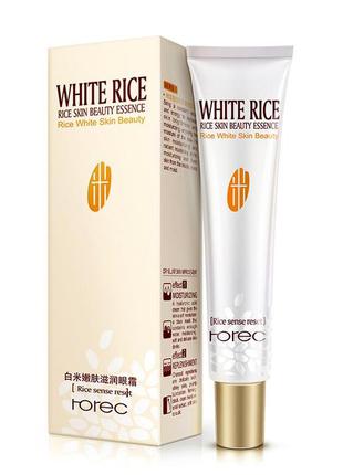 Крем для век rorec white rice с белым рисом 20g, крем для глаз
