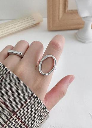 Тренд кольцо серебро 925 покрытие