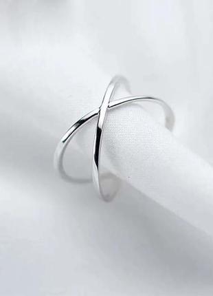 Кольцо серебро 925 покрытие стильное колечко минимализм