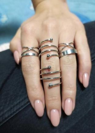Набор колец 6шт кольца на пальцы и фаланги фаланговые кольца