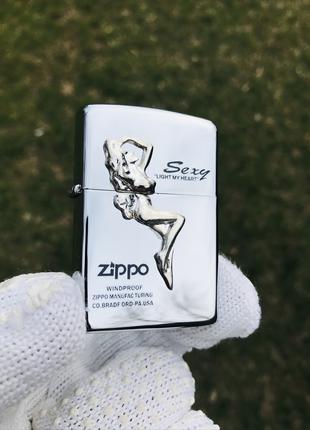 Zippo Sexy Silver зажигалка зиппо новая в коробке