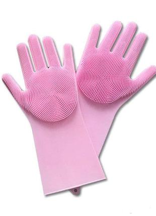 Силіконові багатофункціональні рукавички для миття й чищення M...