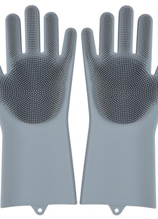 Силіконові багатофункціональні рукавички для миття й чищення M...