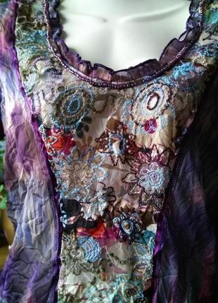 Эксклюзивная комбинированная блуза bandolera трикотаж+жатка с ...