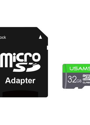 Карта памяти Micro SDHC с адаптепом USAMS High Speed TF Card 3...